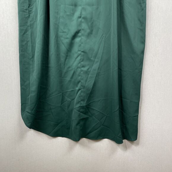Lulus Reinette Green Midi Slip Dress L Christmas Holiday Party Event Wedding NWT - Picture 7 of 15